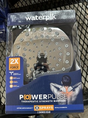 Waterpik 8-Spray Patterns Wall Mount Rain Fixed Shower Head Chrome YPW-833E