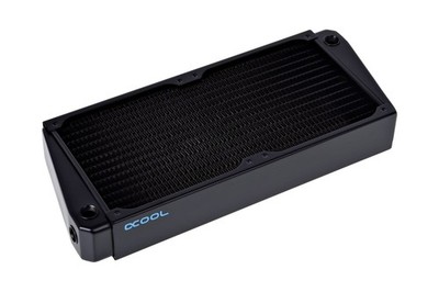 Alphacool NexXxos XT45 Full Copper X-Flow Radiator, 280mm, Dual Fan, Black