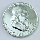 1958 PROOF FRANKLIN HALF DOLLAR 90% SILVER MINT STATE DETAILS #7483