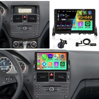 DAB+ Für Mercedes Benz C-Klasse W204 Android 15 Autoradio Carplay GPS Navi 4+64G
