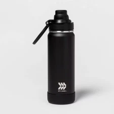 24oz Vacuum Insulated Stainless Steel Water Bottle Black Portable Drinkware