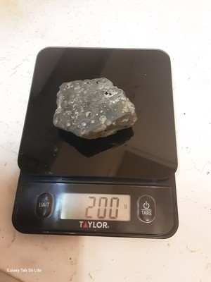 Stony Metal Meteorite.  Good Fusion Crust.  Green in Color