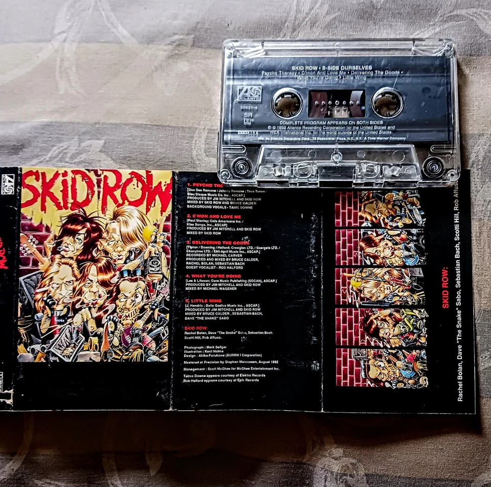 SKID ROW -  B-SIDE OURSELVES (Cassette Tape, EP, 1992) Metal  - Image 3 of 3