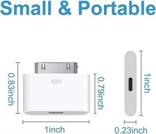 30-Pin To USB C Adapter Charging Data SyncConverter for IPhone 4 4S 3GS IPad 3 2