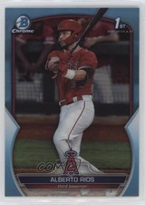 2023 Bowman Draft Chrome Sky Blue Refractor Alberto Rios #BDC-168 12yh