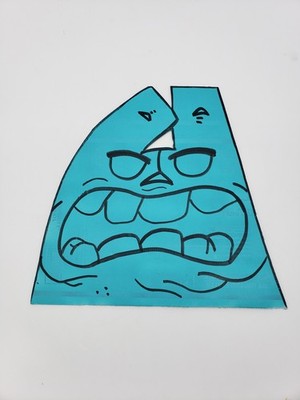  Original Hand Painted Cat Art Graffiti USPS Box  Genuine Street Art