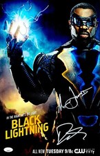 CHRISTINE ADAMS & DAMON GUPTON +1 Signed 11x17 BLACK LIGHTNING Photo JSA COA