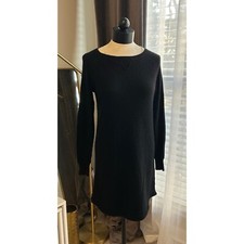 360 Cashmere Sweater Dress Woman’s Size Small Black Cashmere Short Long Sleeve