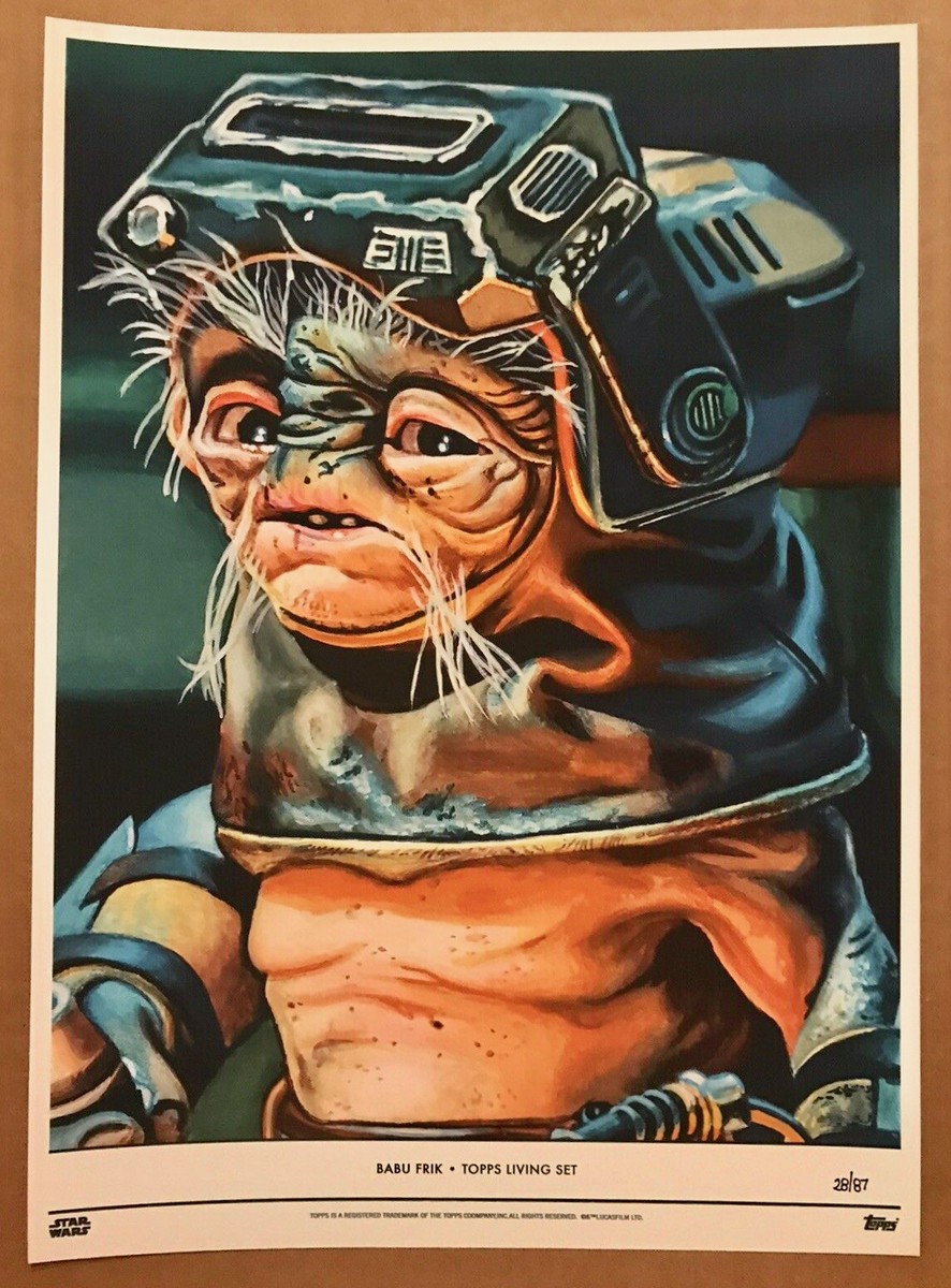Babu Frik 2021 Topps Star Wars Living 10x14 Fine Art Print 103 28