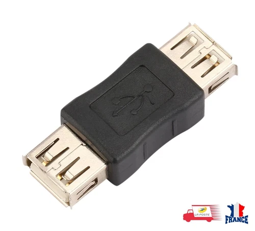 USB 2.0 A Femelle vers Femelle Adaptateur convertisseur d'extension
