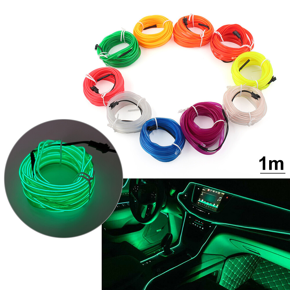 1 Meter LED Car Interior Decoration Strip Light for Enhanced Ambiance and Illumination, Perfect for Automobile Atmosphere Enhancement, Flexible Wire Lamp Design