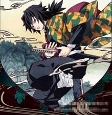 Tomioka Giyuu Kimetsu no Yaiba Anime Cosplay 3 Piece Suit Neutral Costume New