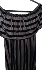 womens black off shoulder stripe dress medium 