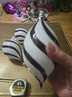 Sullivans Black and White Swirled Tear Drop Glass Christmas Ornament Set of Four — photo 3