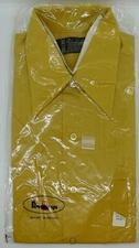 Shirt 1960s 70s NOS JC Penneys Short Sleeve Small 14 to 14 1/2" Gold NOS