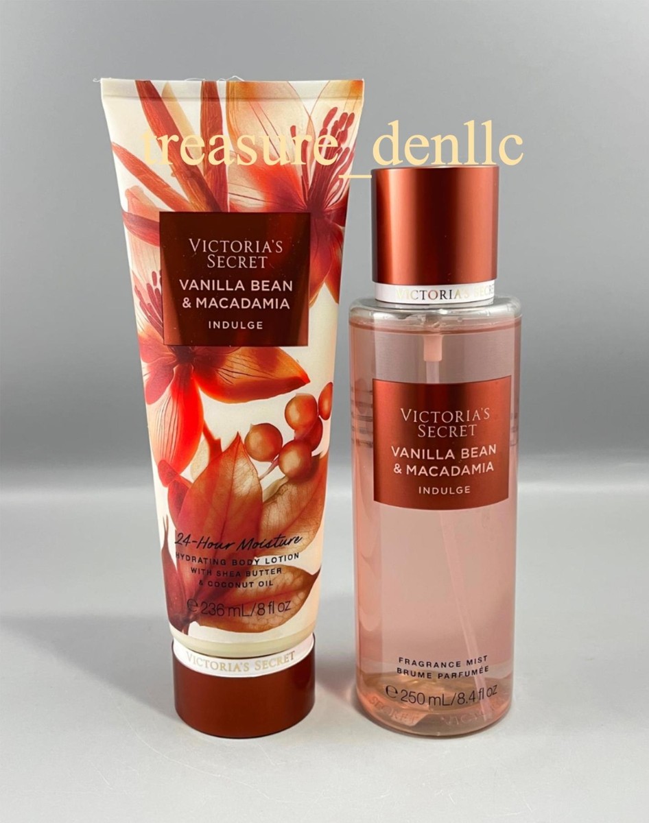Victoria's Secret Vanilla Bean Macadamia Fragrance Mist Body Lotion Set  New