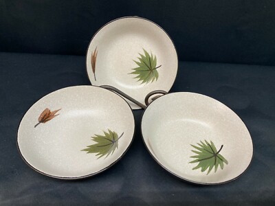 Harmony House ''MAPLE LEAF'' Japan ~ #4102 ~ Set of 3 ~ Soup Bowls ~ 6''