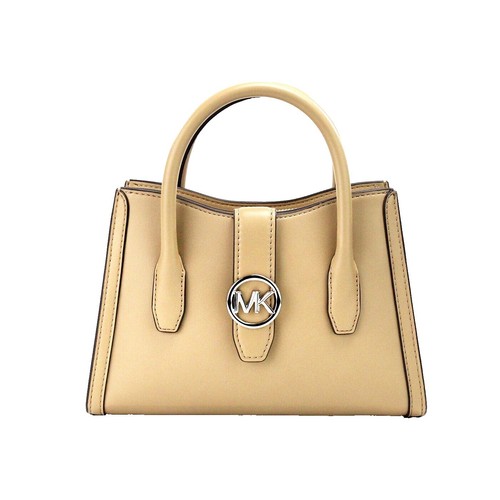 Michael Kors Vintage Y2K Tan Pebbled Leather Top Handle Satchel 