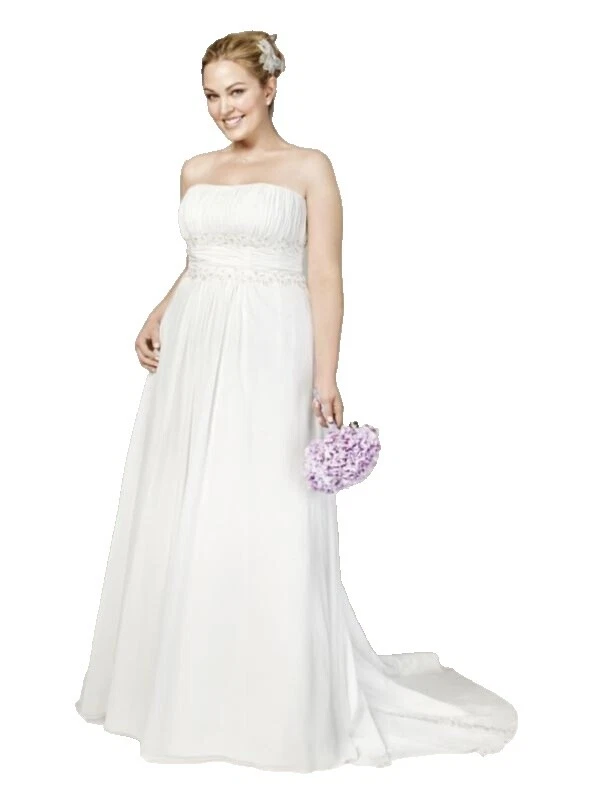 Chiffon Empire Strapless Wedding Dresses