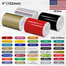 4" Roll Vinyl Pinstriping Pin Stripe Solid Line Car Tape Decals Stickers 102mm