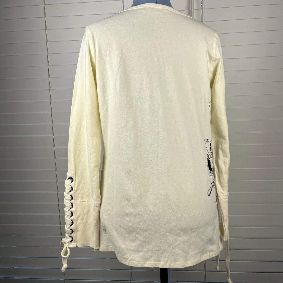 Boston Red Sox Women's Top Sz Large Touch by Alyssa Milano Logo Lace Up Sleeves - Image 3 of 4