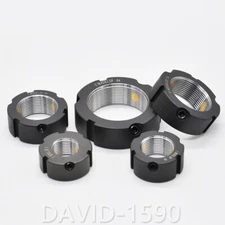 Select M12 - M80 F Type Precision Ball Screw Rod Locknut Retaining Castle Nut