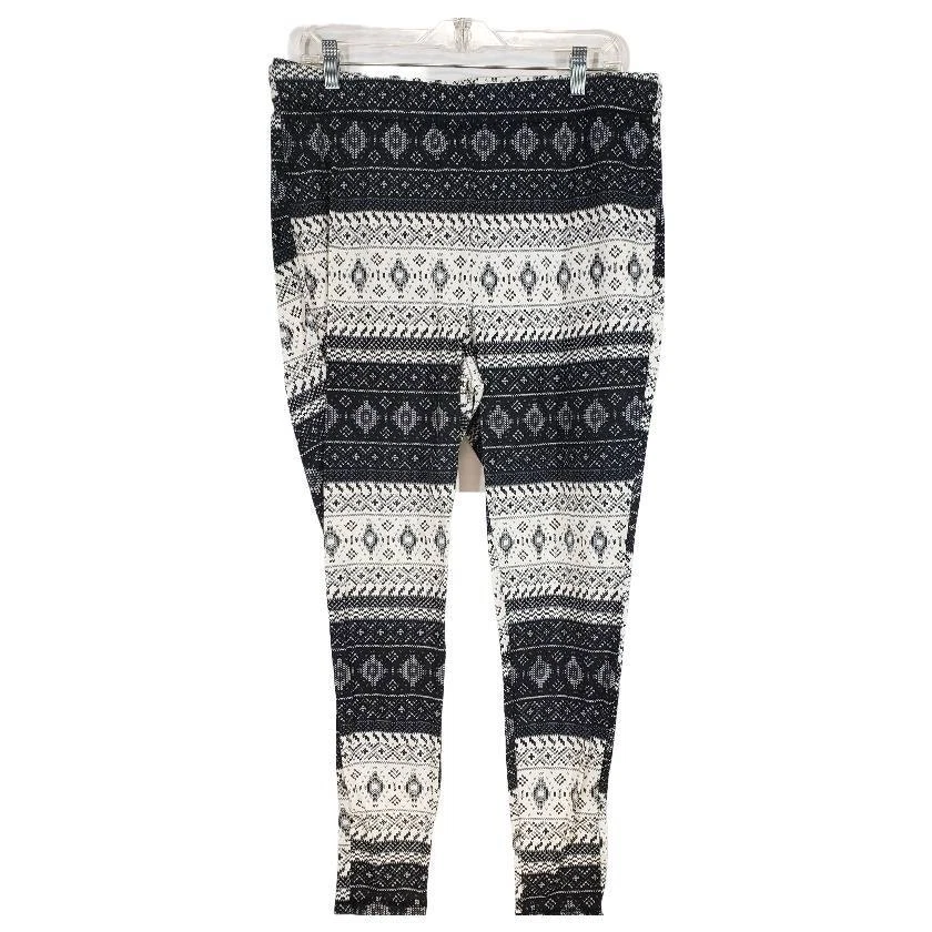 Maurices Comfy Printed Black White Thin Lounge Pants Women s Plus 1X EUC