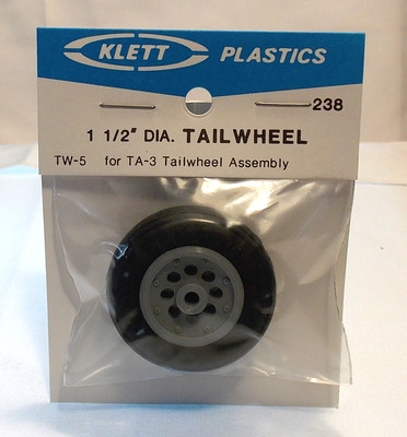 Klett 1½'' Diameter tail or landing wheel TW-5 from MECOA K&B Made in U.S.A.