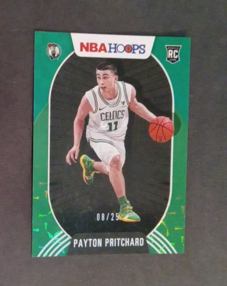 2020-21 Panini NBA Hoops #204 Payton Pritchard RC Hyper Green SSP/25