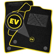 To Fit Toyota ProAce City Electric Van [E] 2021+ Black Car Mats + EV Circle Logo