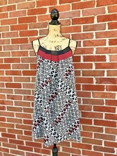NWT BCNGeneration Dress Shift Spaghetti Strap Geometric Red Black Size Medium