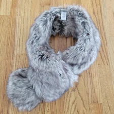 aspen super soft faux fur neck wrap brown winter scarf pull through loop 