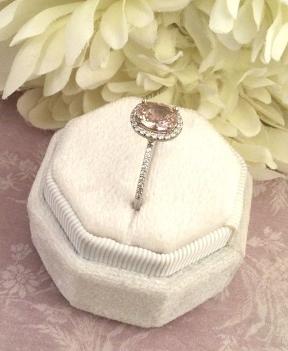Vintage Jewellery Gold Ring Champagne and White Sapphires Antique Deco Jewelry U - Picture 4 of 9