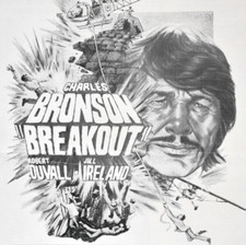 1975 Breakout Charles Bronson Robert Duvall Jill Ireland Randy Quaid Pressbook