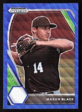 2021 Panini Prizm Draft Picks Mason Black Blue Wave #PDP85 Lehigh Baseball