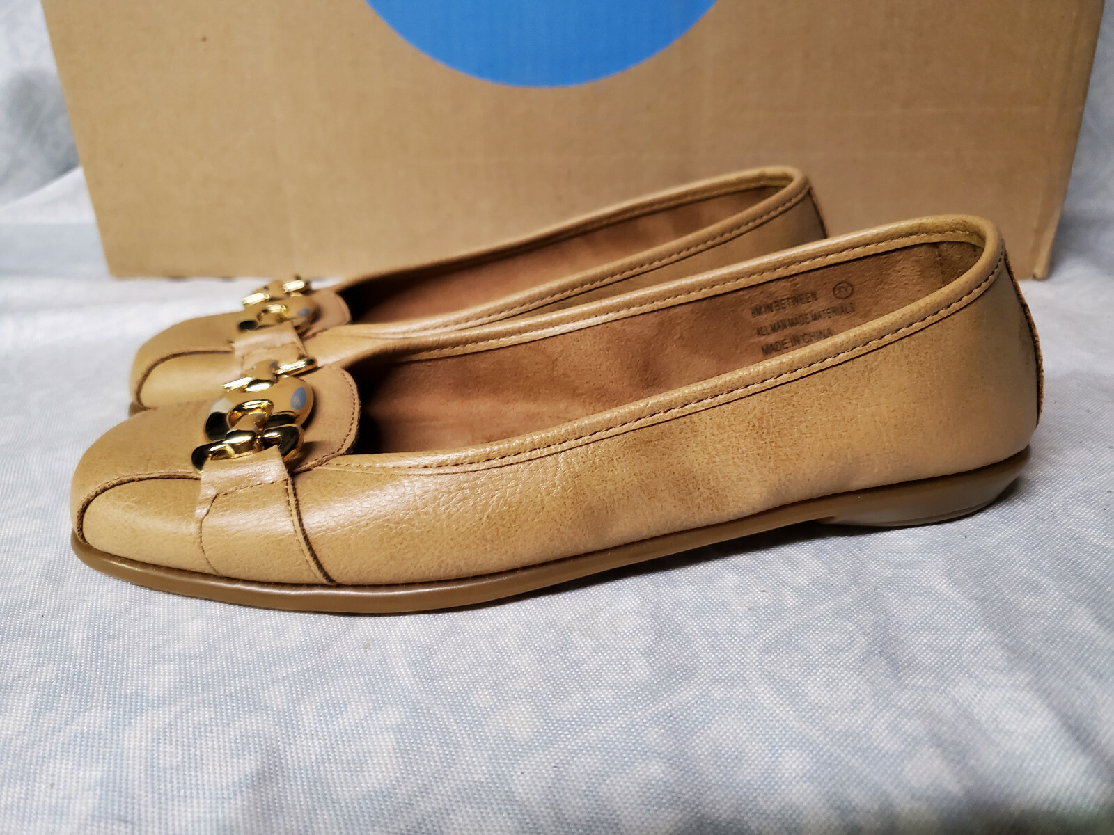 A2 by Aerosoles In Between Women's Brown Flat Comfortable Soft Gold