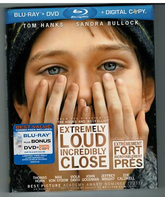 EXTREMELY LOUD & INCREDIBLY CLOSE Tom Hanks BLU RAY DVD with slip case NEW and