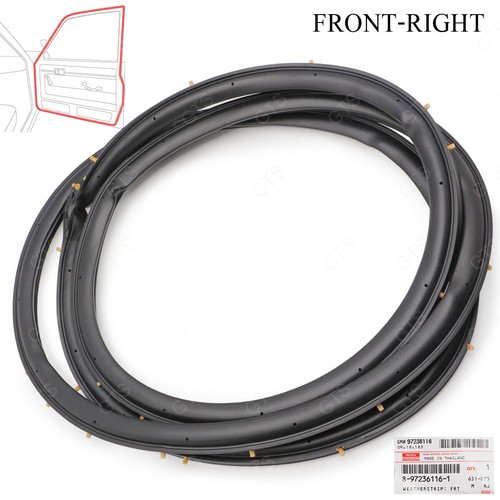 Se adapta a Isuzu D-Max Dmax Hi-Lander 03 08 10 puerta delantera Rh sello de goma resistente al clima - Imagen 4 de 9