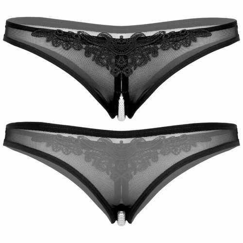 Frauen Mesh durchsichtig G-String Tanga offener Schritt Slips Unterwäsche Sexy - Bild 31 von 50