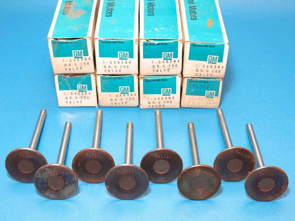 Juego de válvulas de admisión NOS (8) GM Pontiac 400 Tempest LeMans GTO 546384 Foto 2 de 4