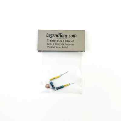 2x Treble Bleed Circuit (Array 820p Cap & 220K/56K Resistors) for Humbuckers