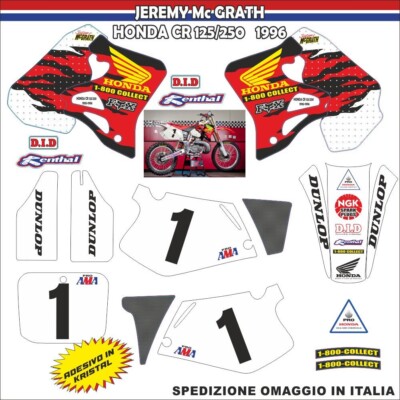 Kristall Aufkleber für Honda CR 125-250 1996 Mc Grath