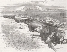 KENT. Military Engineers School. Sap With Shield 1871 old antique print