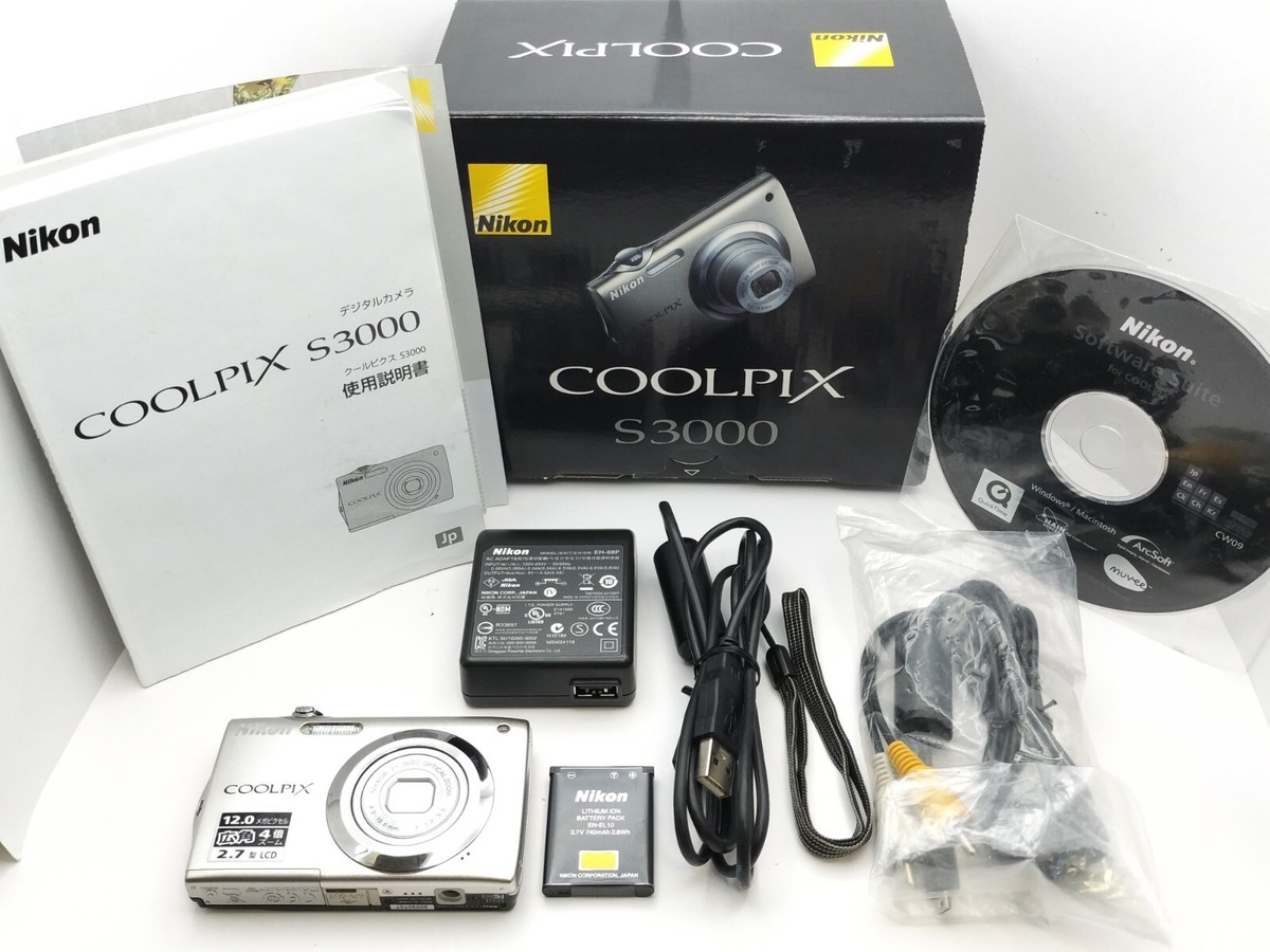Nikon COOLPIX S3000 Sliver 12.0 MP 4x Zoom Compact Digital