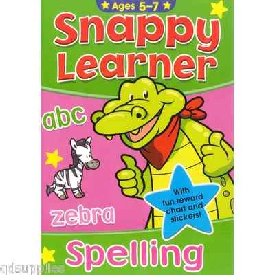 Children's Snappy Learner Spelling Activity Book & Star Reward Chart 5-7 Years