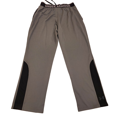 Under Armour Track Pants Mens L Loose Fit Gray UA Reflex Warm-up Pants 1239475