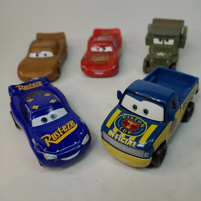 Disney Pixar Cars Lot of 5 Mixed Diecast Cars Variety USED Jeep Truck Rust Eze