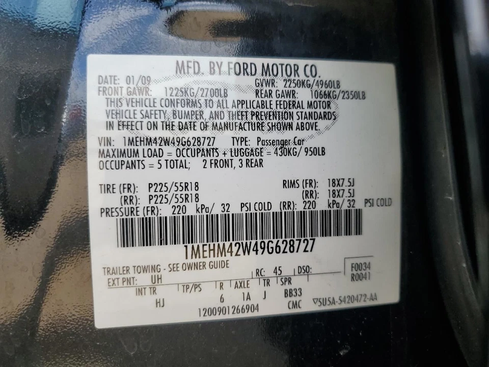 2009 Mercury Sable Washer Reservoir OEM 3.50L Used 102k Miles 3679415 - Image 2 of 4