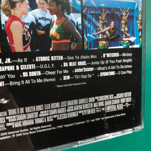 Kirsten Dunst BRING IT ON Film Soundtrack CD Blaque Atomic Kitten Sygnature EX - Picture 4 of 13
