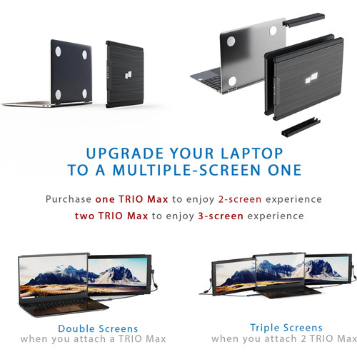 Mobile Pixels Trio Max Portable Monitor, 14'' HD Monitor for laptops USB C/USB A - 第 8/9 張圖片
